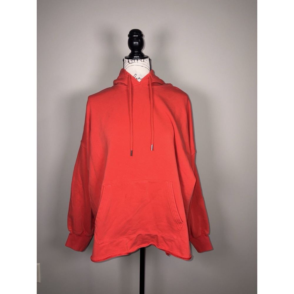 Athleta Red Oversized Hoodie Sweatshirt Womens Large Large Long Sleeve Athletic